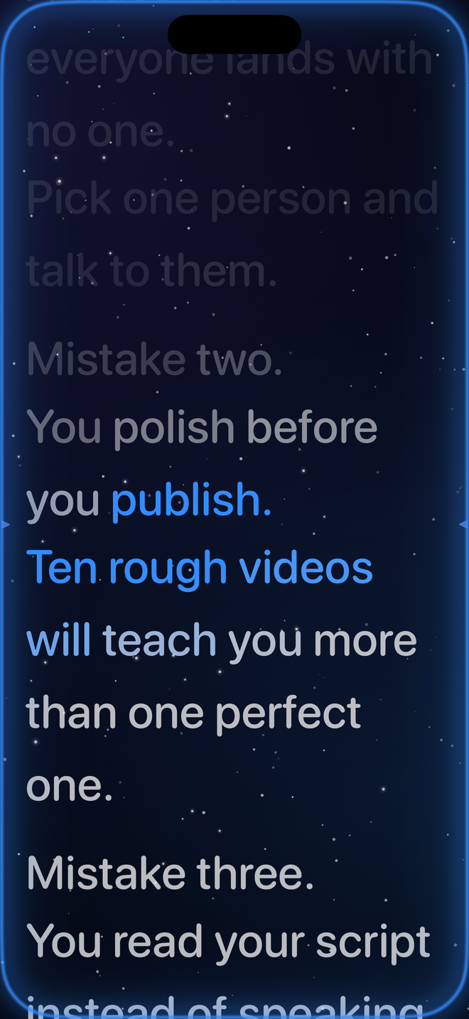 PrompTele following a reader's voice